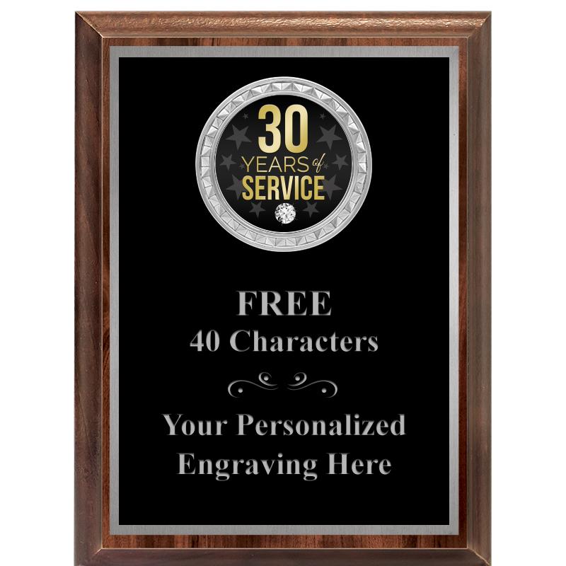 6X8 WOOD EXECUTIVE INS PLQ SV