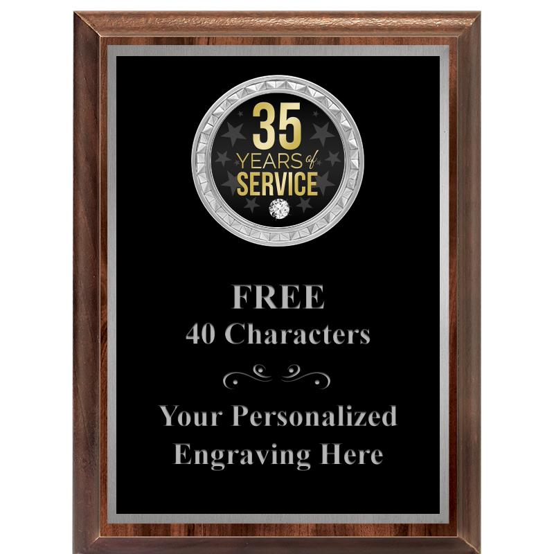 6X8 WOOD EXECUTIVE INS PLQ SV