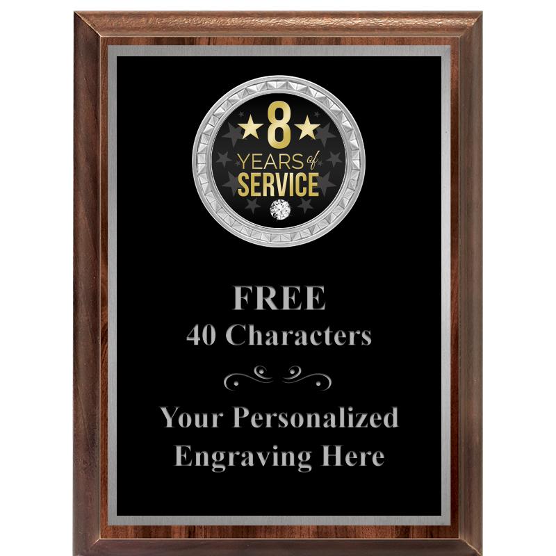 6X8 WOOD EXECUTIVE INS PLQ SV