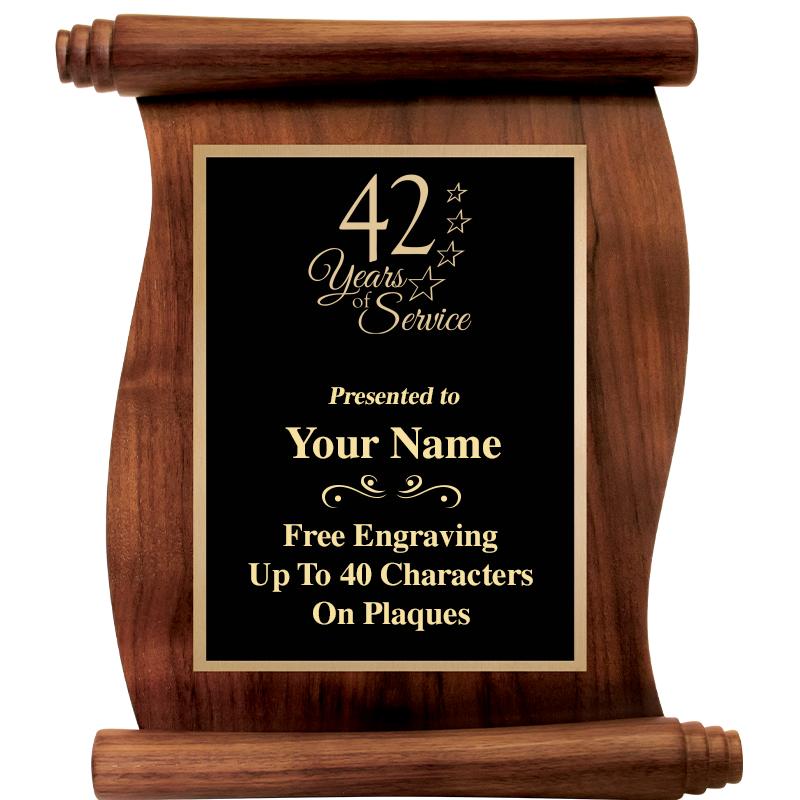 9.5" X 12" WALNUT SCROLL PLQ