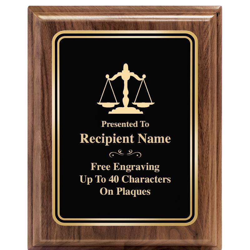 8" X 10" HERITAGE WALNUT PLQ