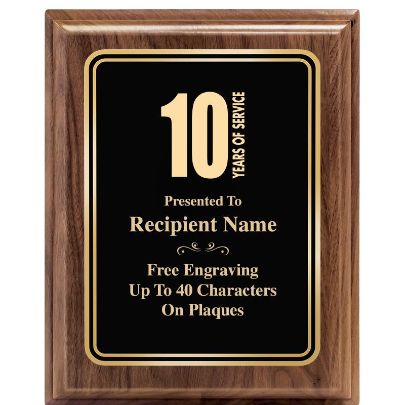 8" X 10" HERITAGE WALNUT PLQ