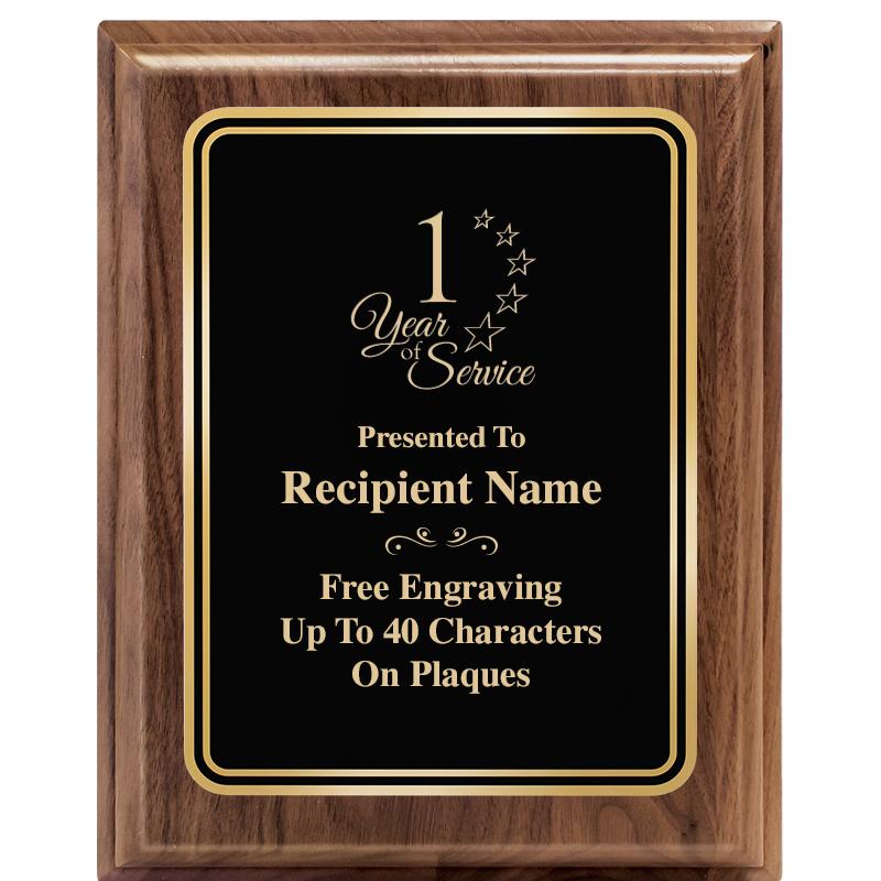 8" X 10" HERITAGE WALNUT PLQ