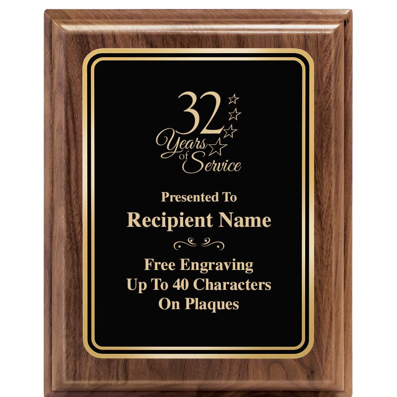 8" X 10" HERITAGE WALNUT PLQ