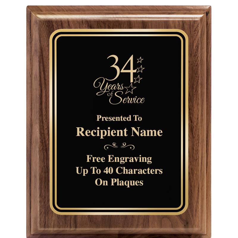 8" X 10" HERITAGE WALNUT PLQ