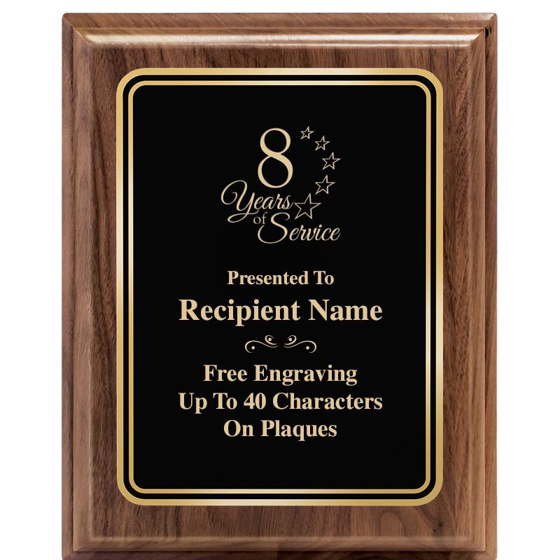 8" X 10" HERITAGE WALNUT PLQ