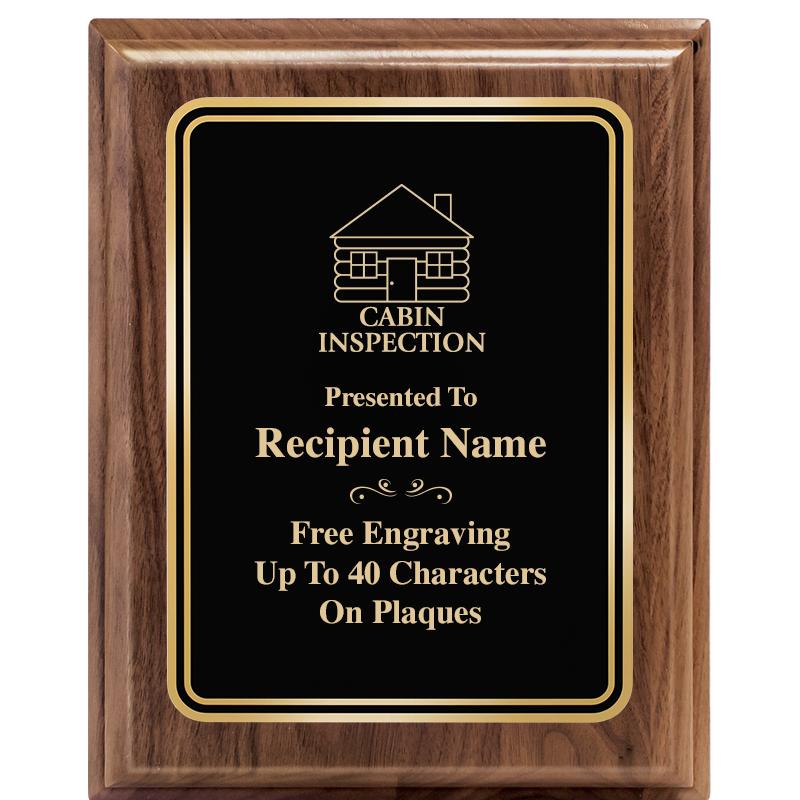 8" X 10" HERITAGE WALNUT PLQ