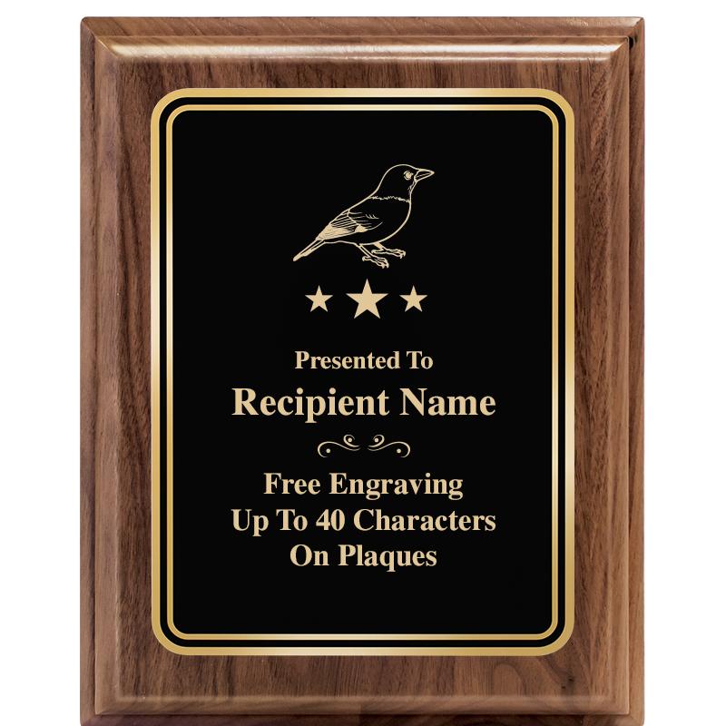 8" X 10" HERITAGE WALNUT PLQ