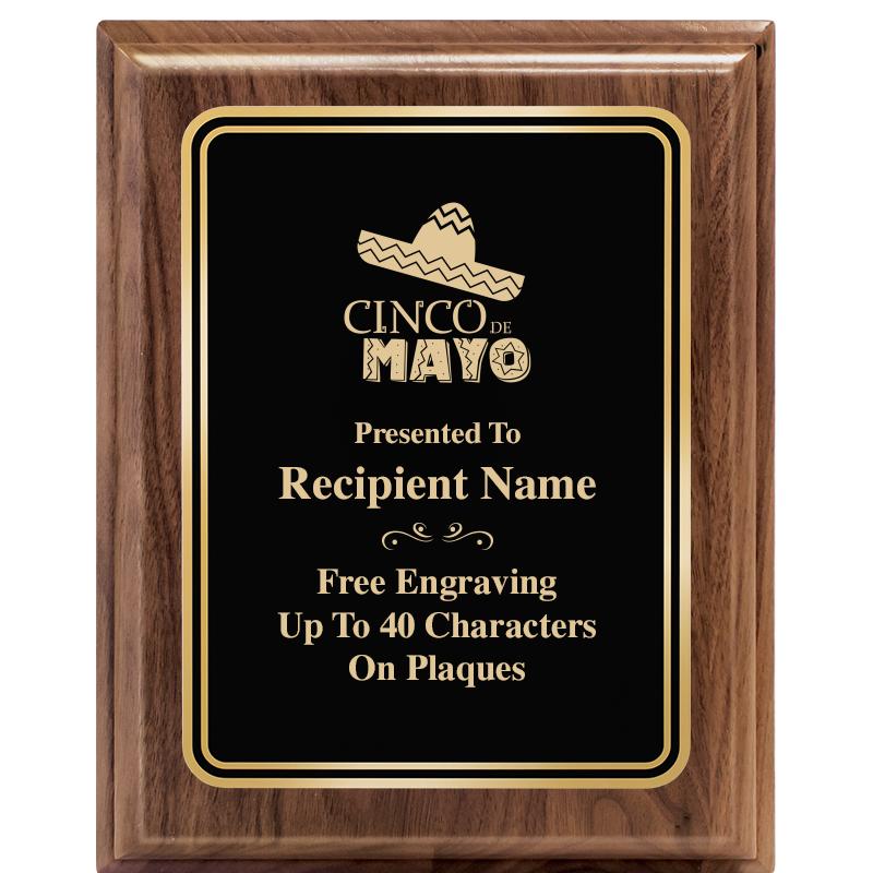 8" X 10" HERITAGE WALNUT PLQ