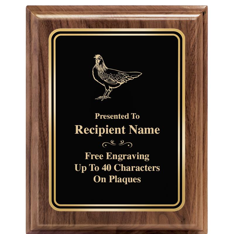 8" X 10" HERITAGE WALNUT PLQ