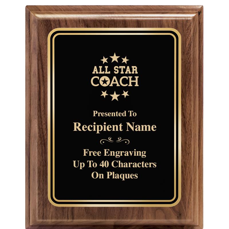 8" X 10" HERITAGE WALNUT PLQ