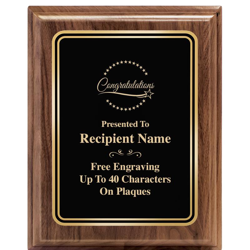 8" X 10" HERITAGE WALNUT PLQ