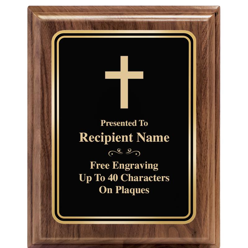 8" X 10" HERITAGE WALNUT PLQ