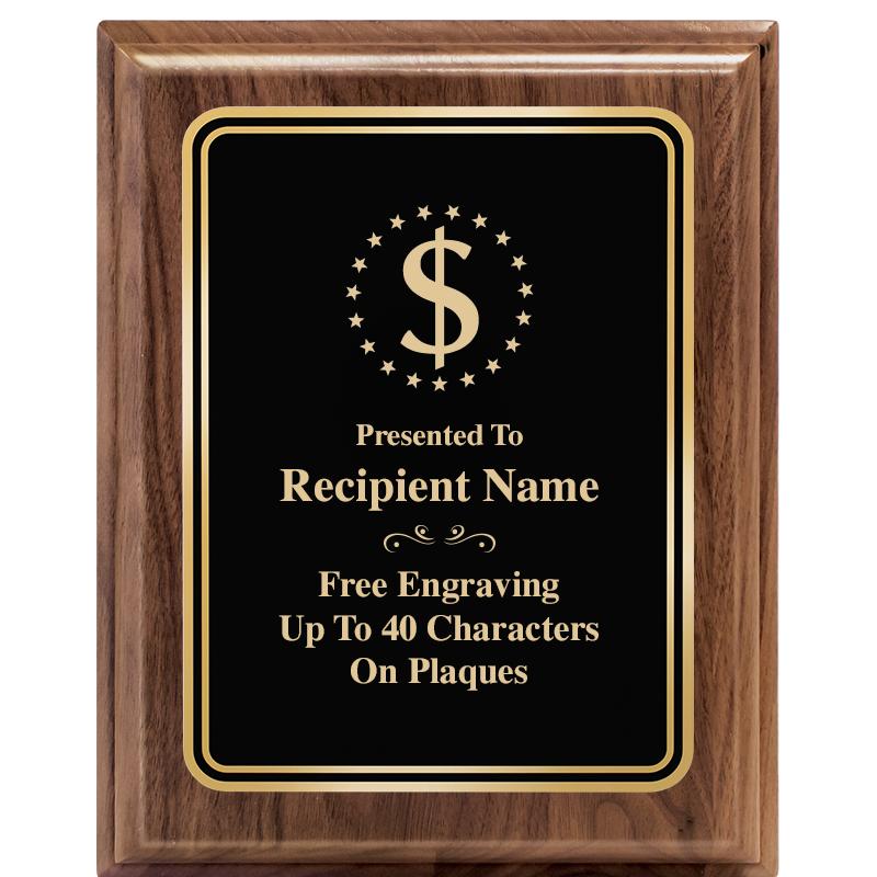 8" X 10" HERITAGE WALNUT PLQ