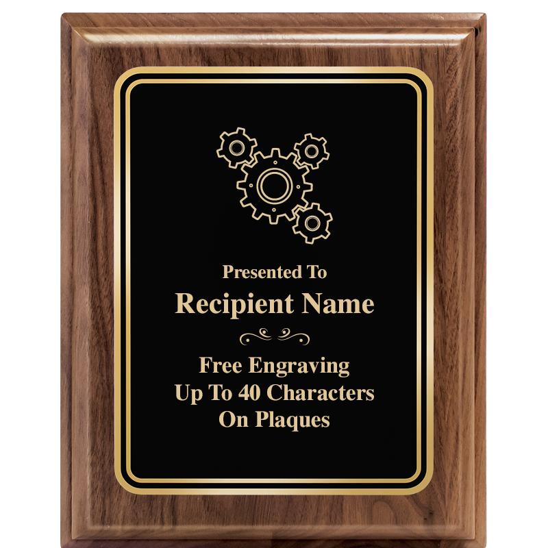 8" X 10" HERITAGE WALNUT PLQ