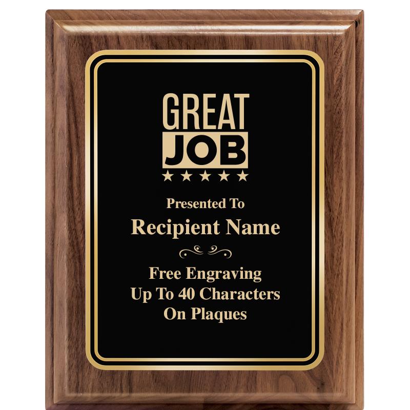 8" X 10" HERITAGE WALNUT PLQ