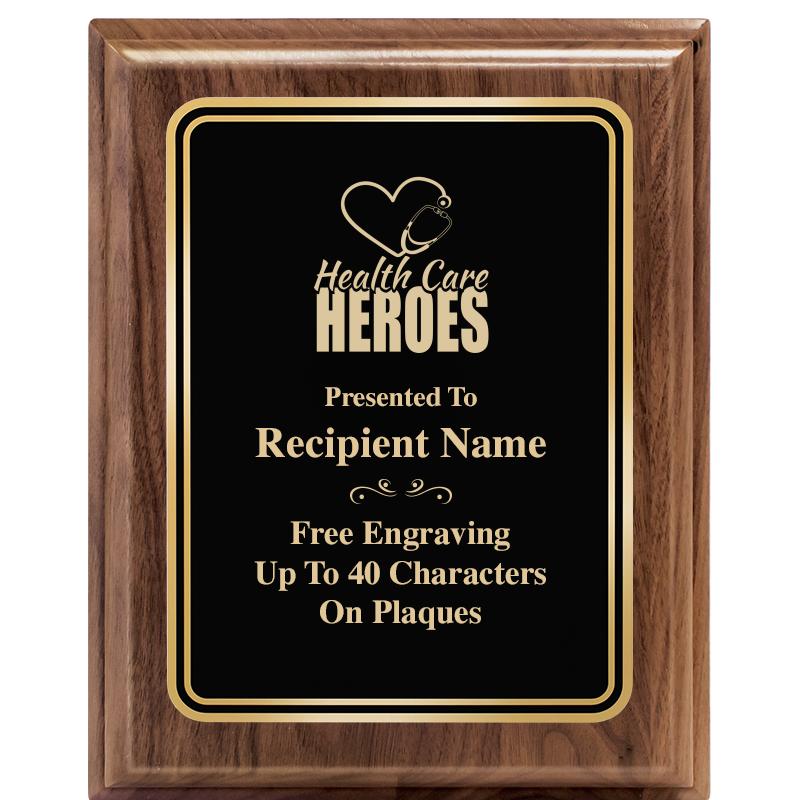 8" X 10" HERITAGE WALNUT PLQ