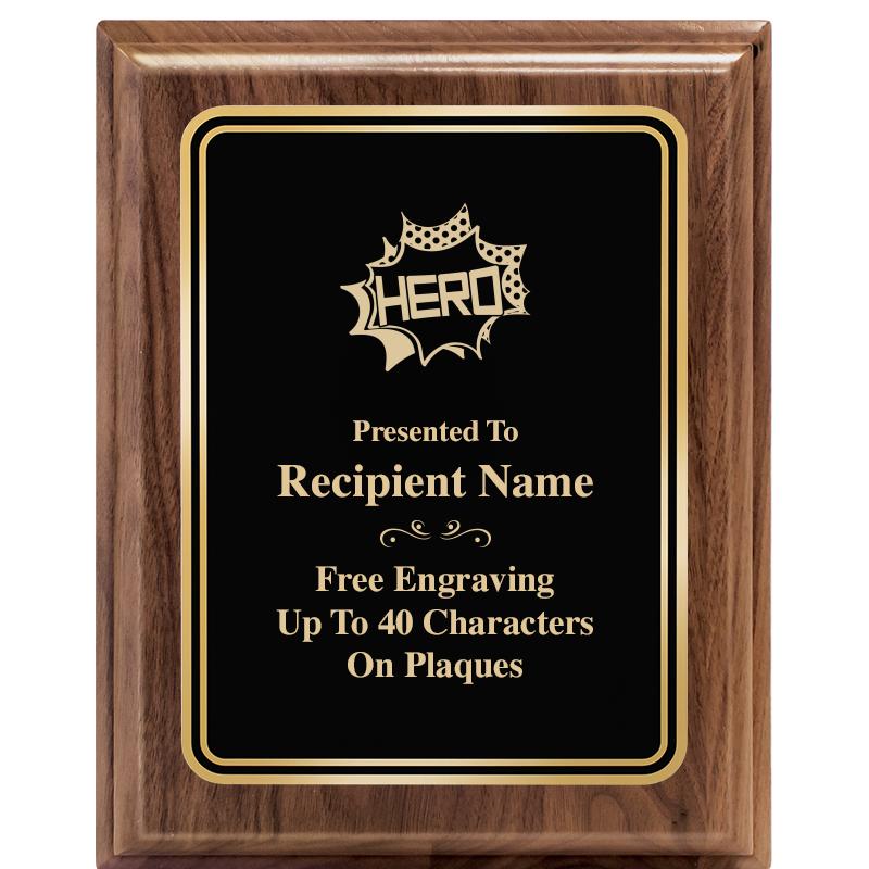 8" X 10" HERITAGE WALNUT PLQ