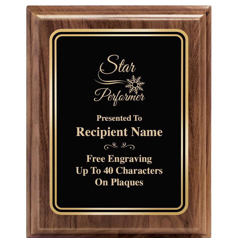 8" X 10" HERITAGE WALNUT PLQ