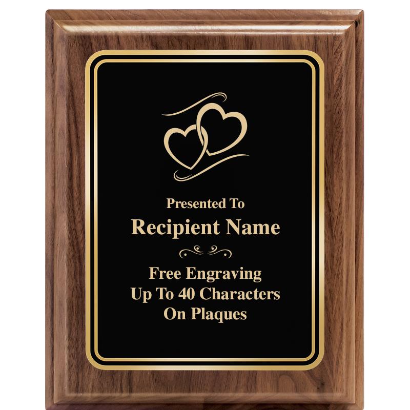 8" X 10" HERITAGE WALNUT PLQ