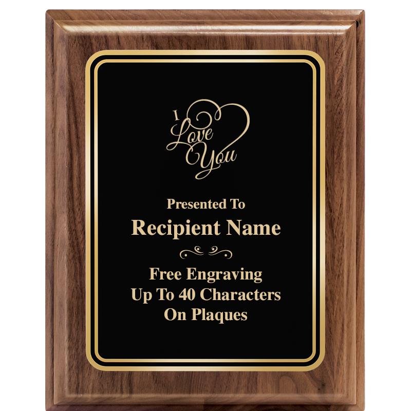 8" X 10" HERITAGE WALNUT PLQ