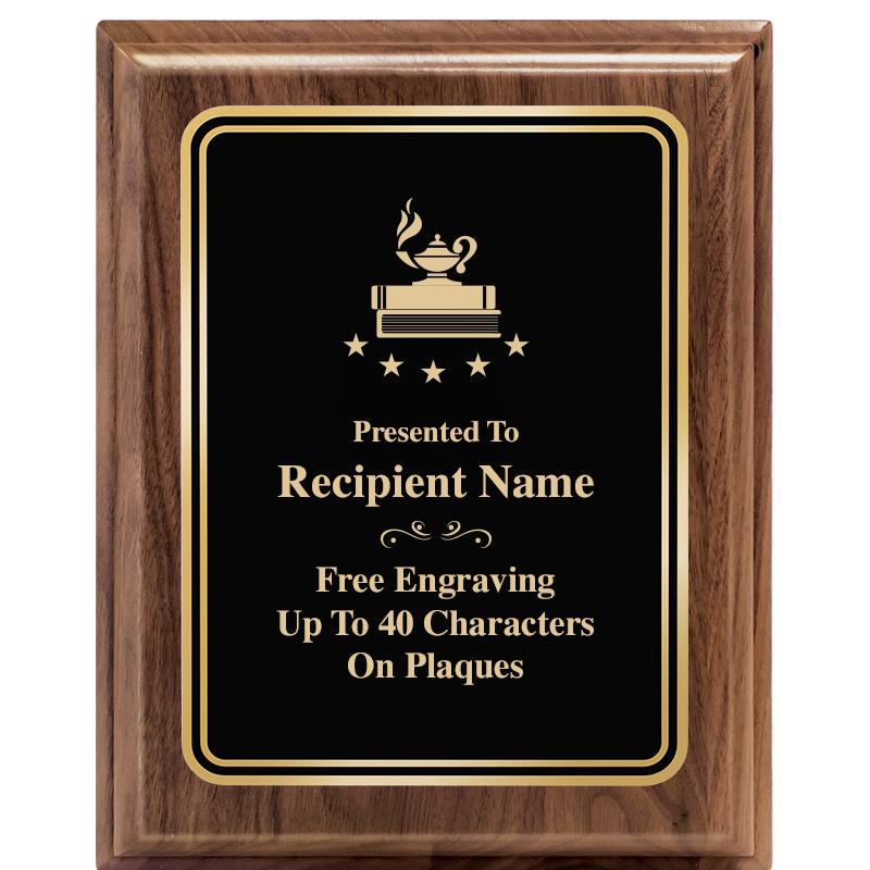 8" X 10" HERITAGE WALNUT PLQ