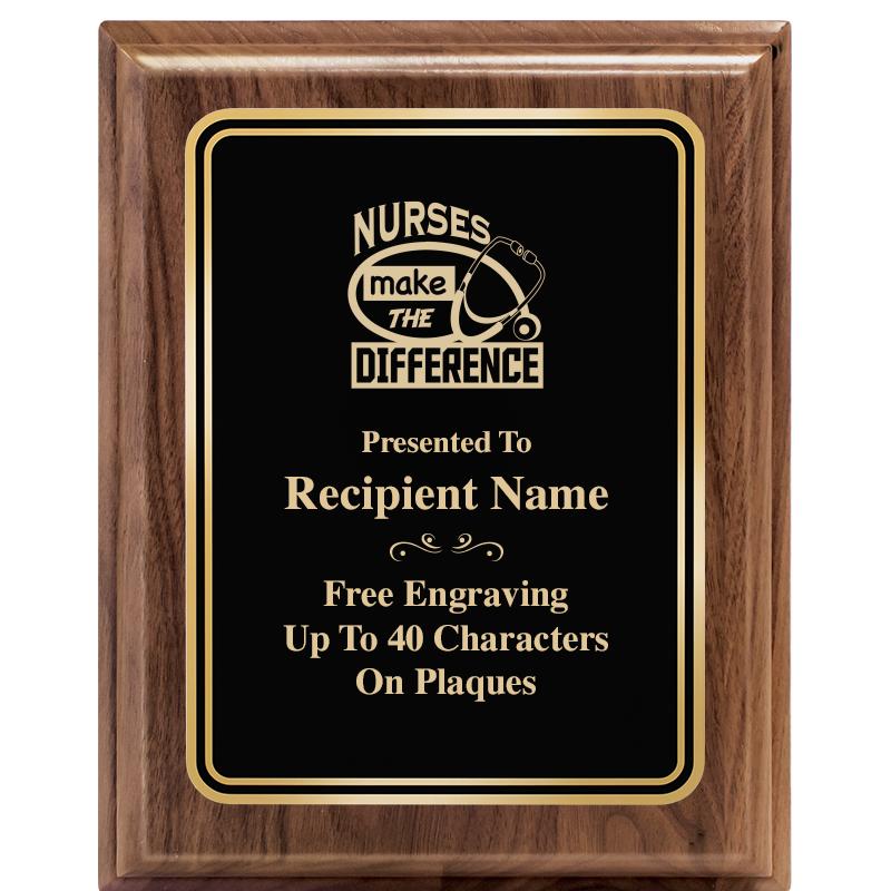 8" X 10" HERITAGE WALNUT PLQ