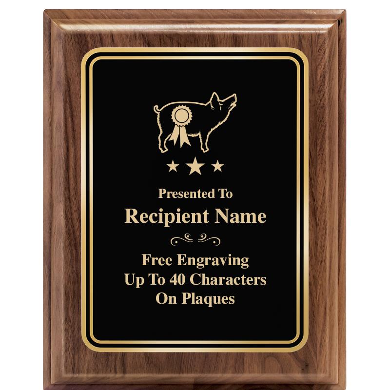 8" X 10" HERITAGE WALNUT PLQ