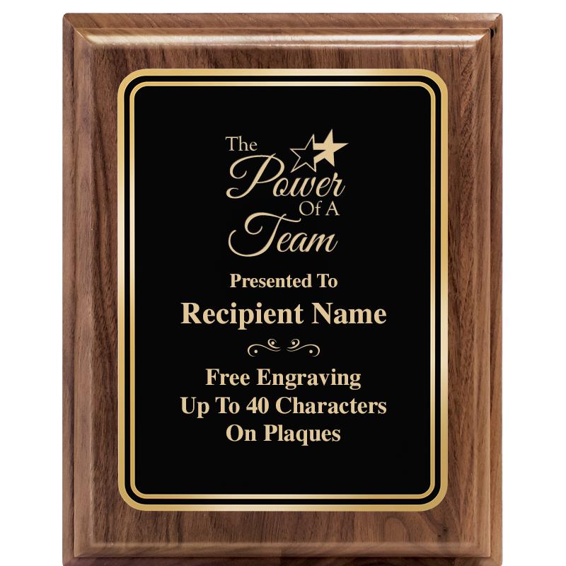 8" X 10" HERITAGE WALNUT PLQ