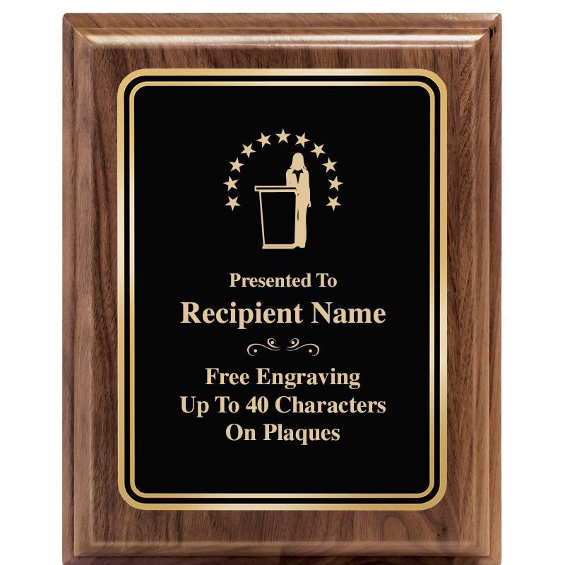 8" X 10" HERITAGE WALNUT PLQ