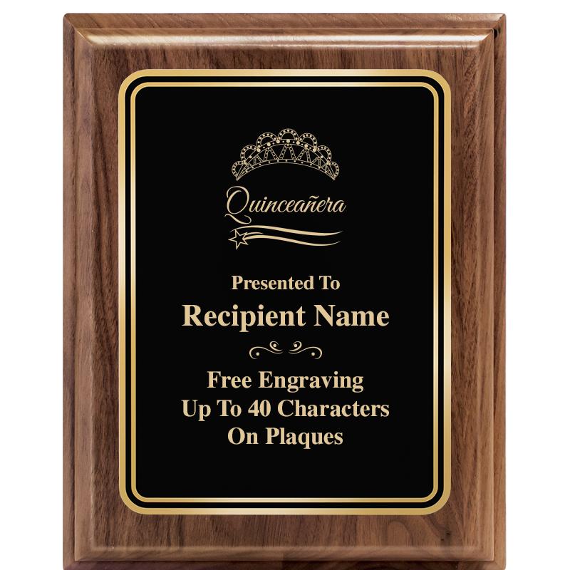 8" X 10" HERITAGE WALNUT PLQ