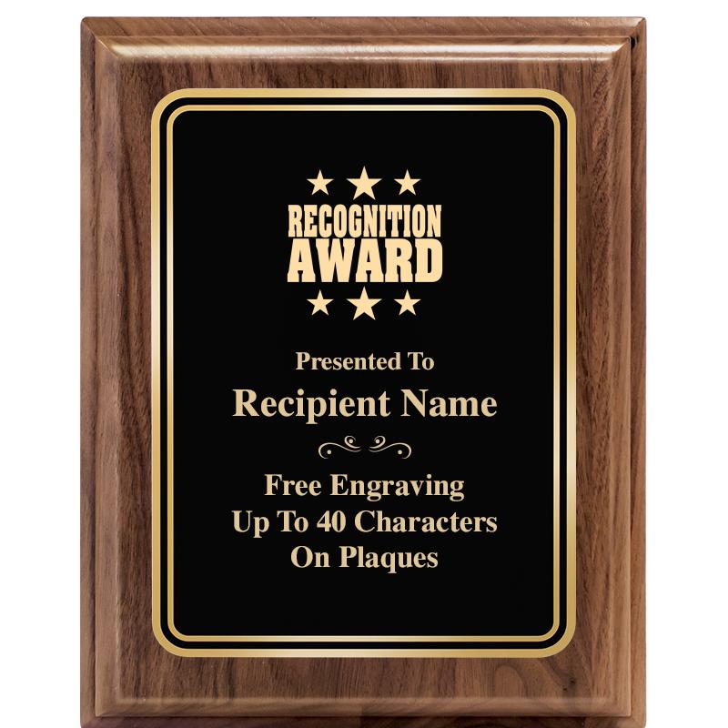 8" X 10" HERITAGE WALNUT PLQ