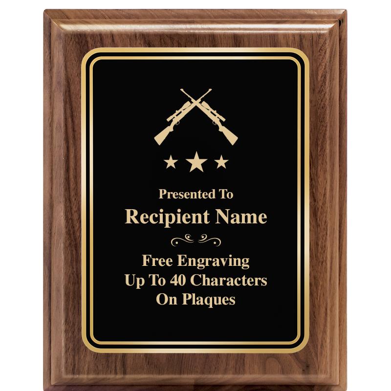 8" X 10" HERITAGE WALNUT PLQ