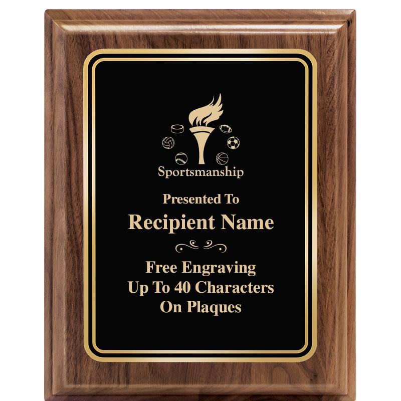 8" X 10" HERITAGE WALNUT PLQ