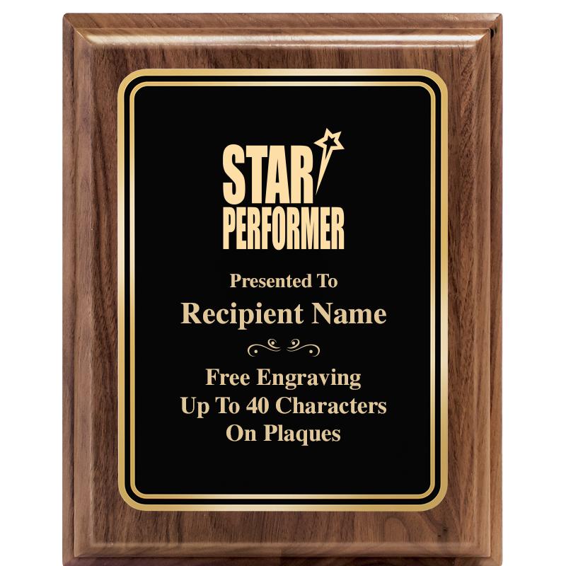 8" X 10" HERITAGE WALNUT PLQ