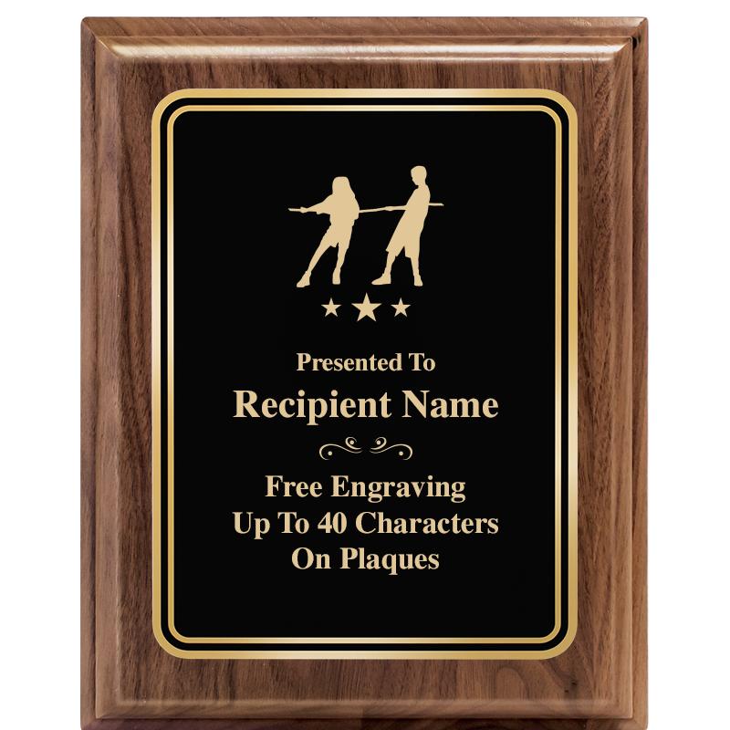 8" X 10" HERITAGE WALNUT PLQ