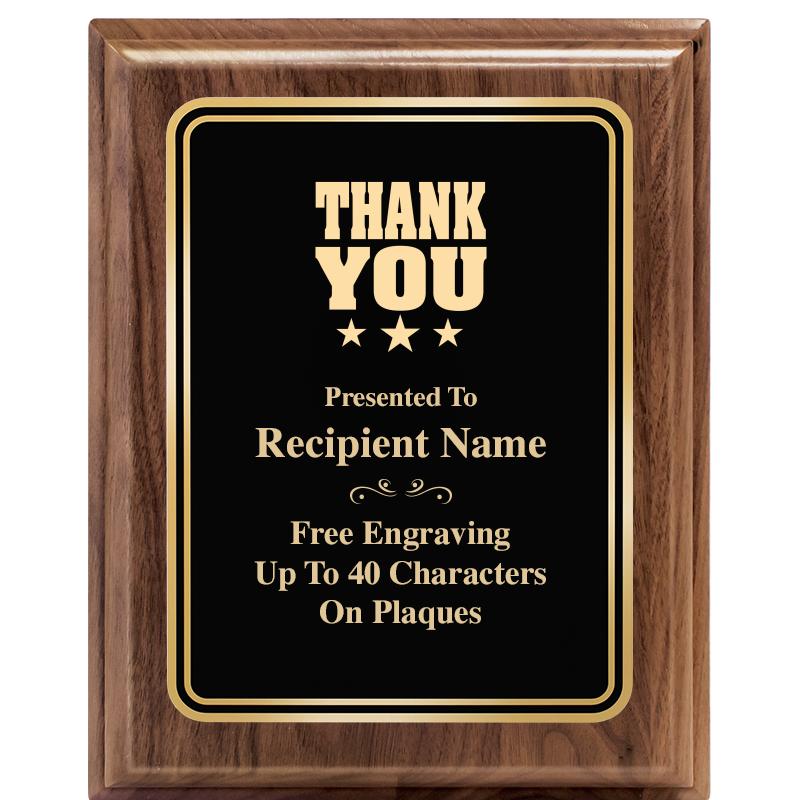 8" X 10" HERITAGE WALNUT PLQ