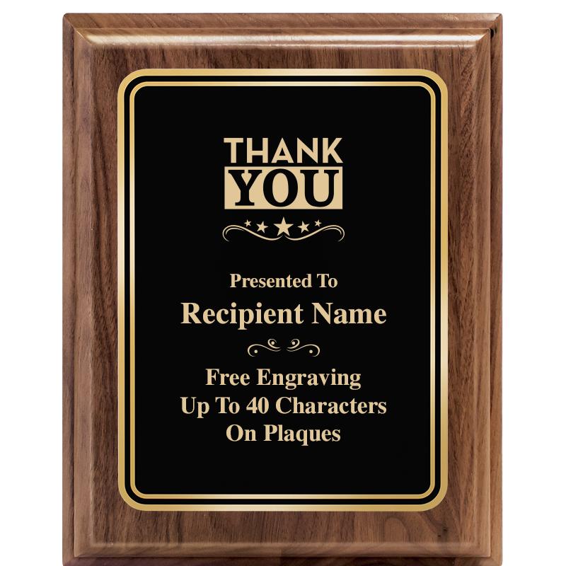 8" X 10" HERITAGE WALNUT PLQ