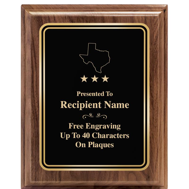 8" X 10" HERITAGE WALNUT PLQ