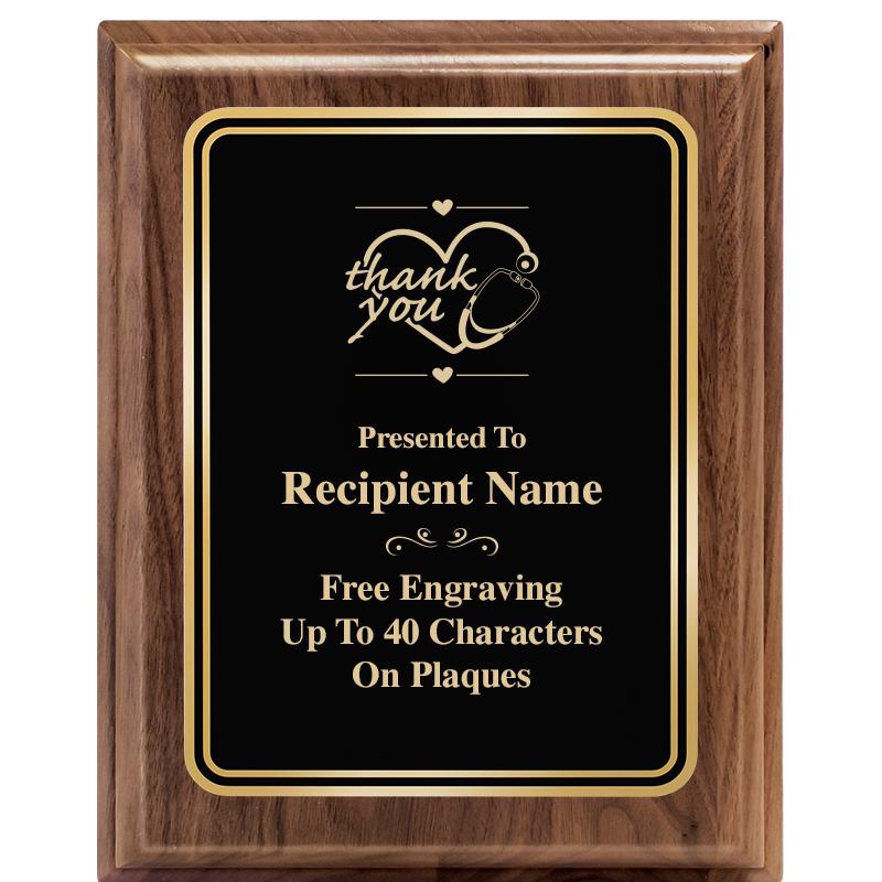 8" X 10" HERITAGE WALNUT PLQ