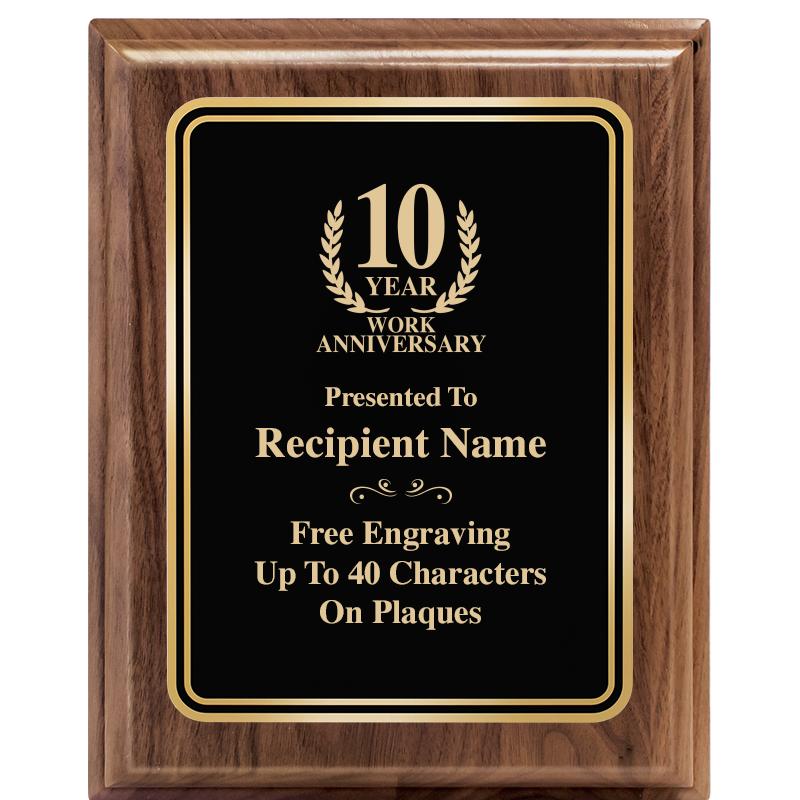 8" X 10" HERITAGE WALNUT PLQ