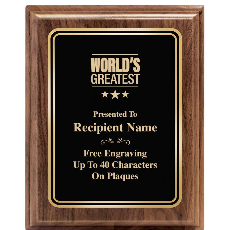 8" X 10" HERITAGE WALNUT PLQ