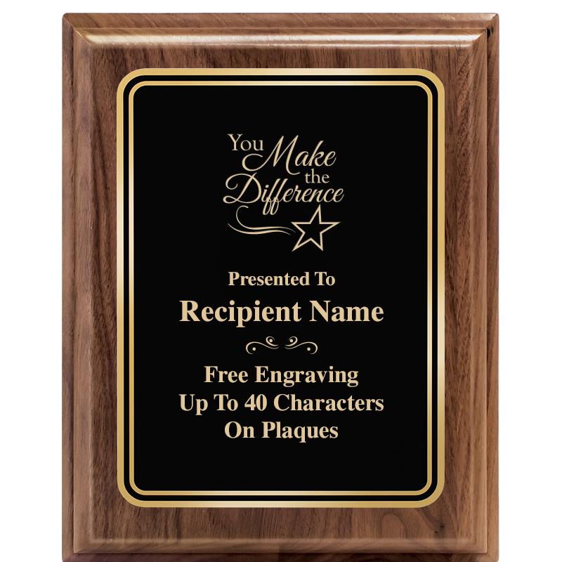 8" X 10" HERITAGE WALNUT PLQ