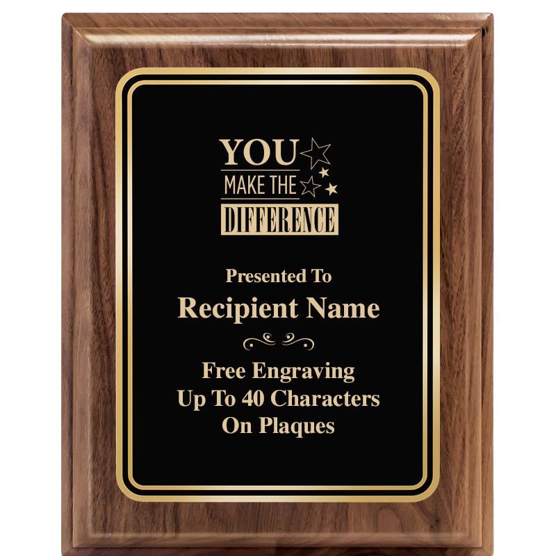 8" X 10" HERITAGE WALNUT PLQ