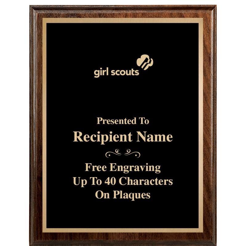 7"X9" WALNUT WOOD PLAQUE