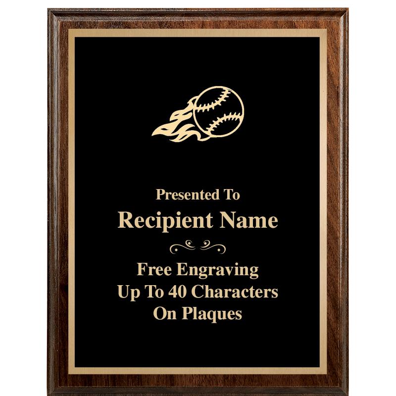 7"X9" WALNUT WOOD PLAQUE