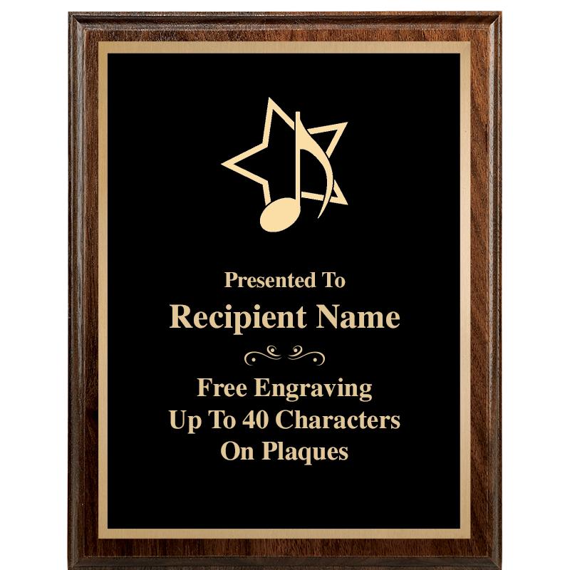 7"X9" WALNUT WOOD PLAQUE