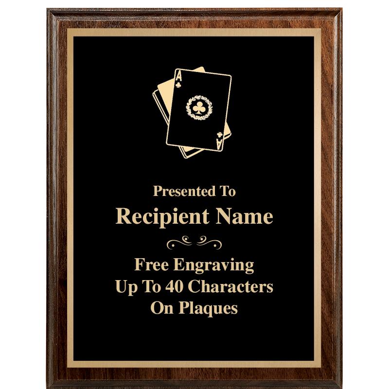 7"X9" WALNUT WOOD PLAQUE