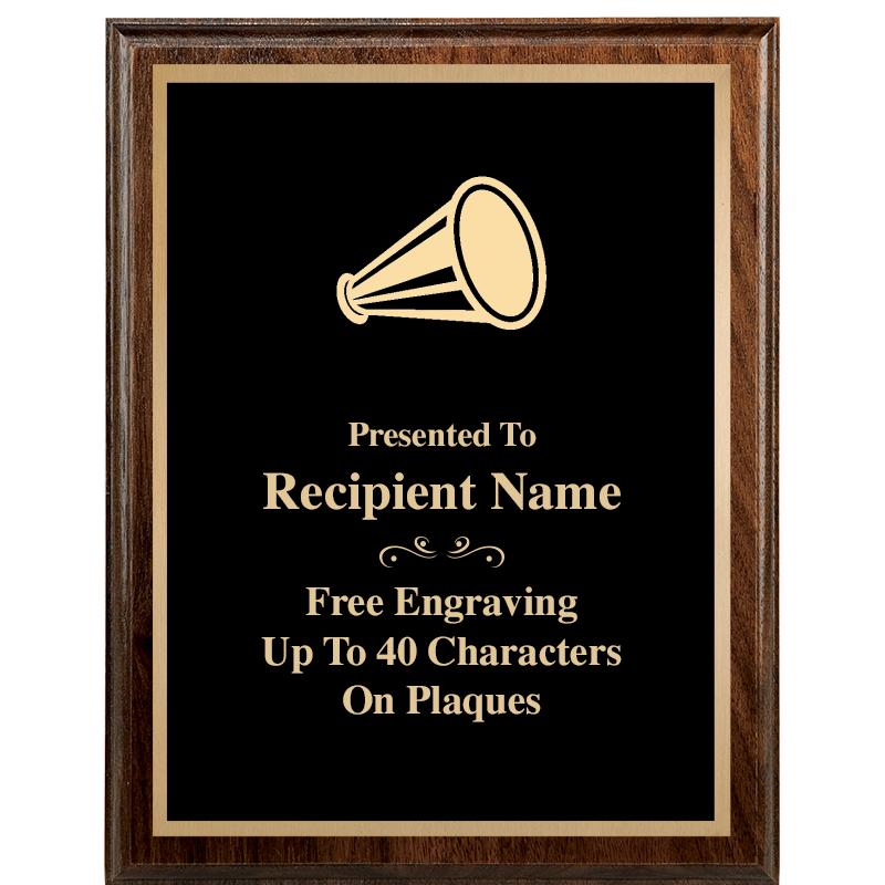 7"X9" WALNUT WOOD PLAQUE