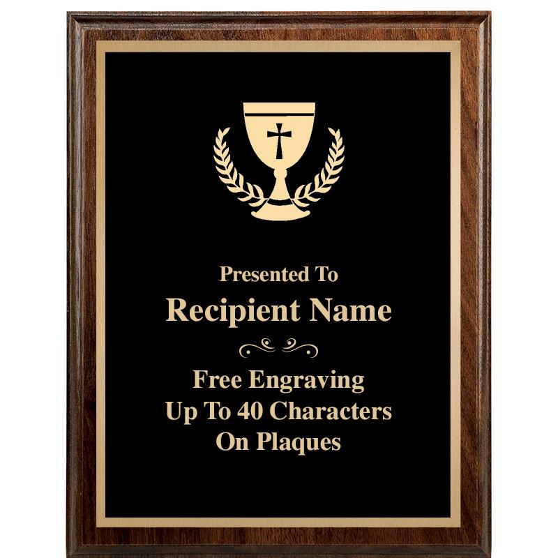 7"X9" WALNUT WOOD PLAQUE
